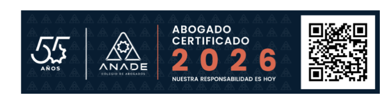 Distintivo ANADE 2026: Abogado certificado